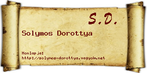Solymos Dorottya névjegykártya