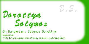 dorottya solymos business card